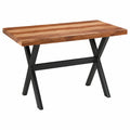 Tavolo da pranzo industriale in legno di acacia 120x60 cm
