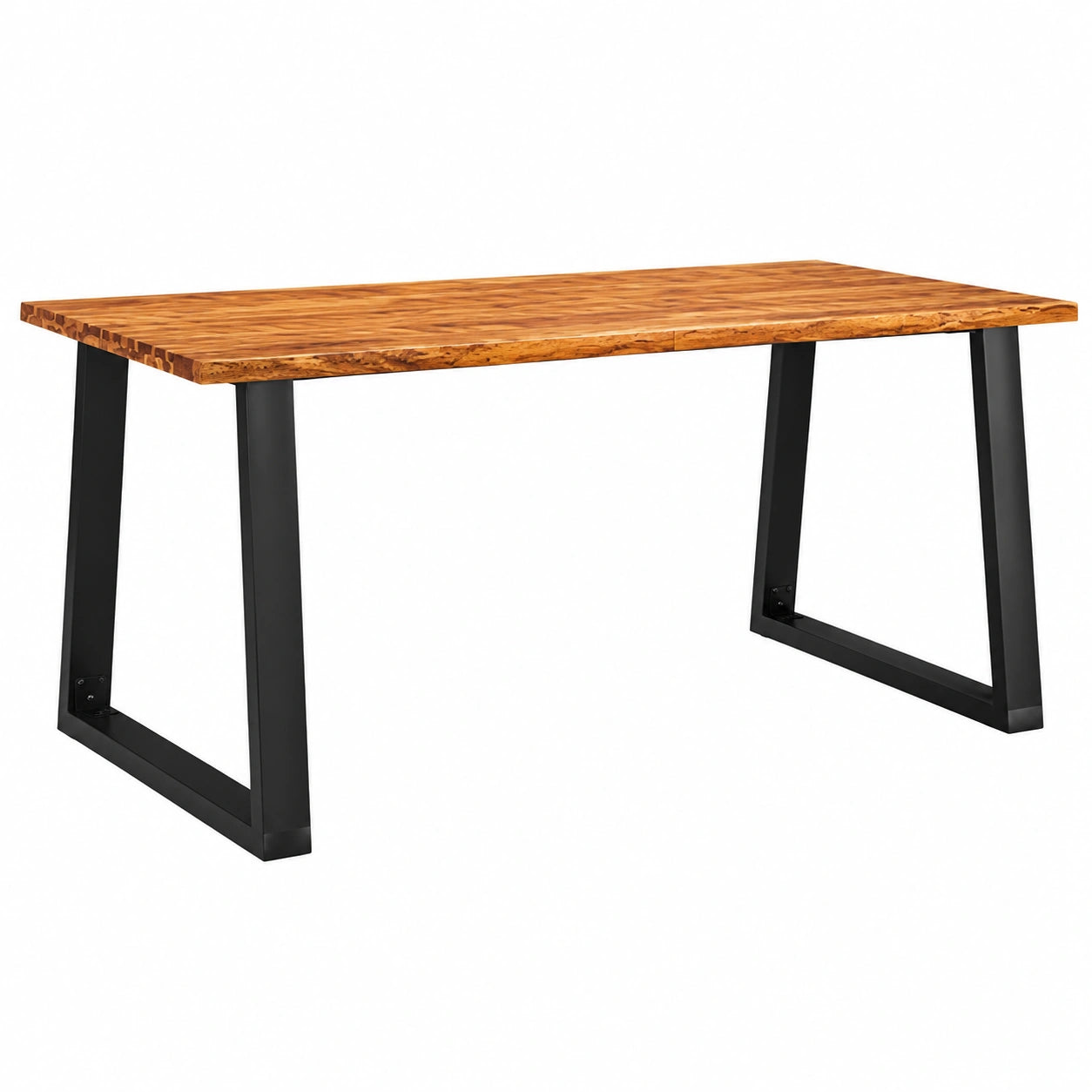 Tavolo da Pranzo in Legno Massello di Acacia 180x90x75 cm con Bordi Naturali