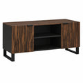 Mobile TV in legno noce stile scandinavo, 105x33x46 cm, moderno minimalista, con spazio portaoggetti