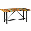 Tavolo da Pranzo Industriale in Legno Recuperato e Acciaio 180x90 cm