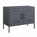 Carrello TV in Acciaio Stile Scandinavo per Soggiorno e Camera da Letto, 68x39x50,5 cm