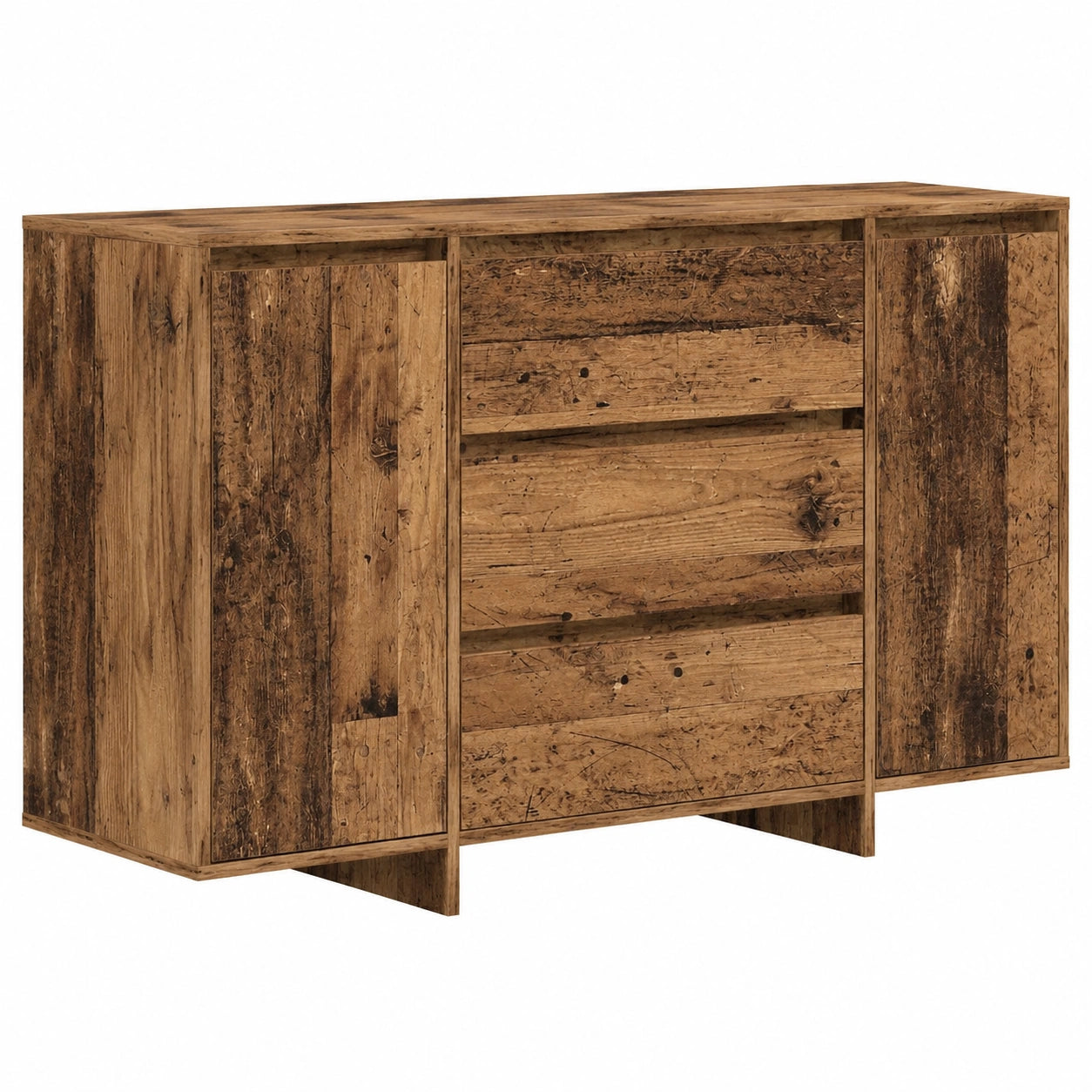 Madia in stile vintage con 3 cassetti e 2 ante, ideale per salotto e sala da pranzo, 120 x 41 x 75 cm