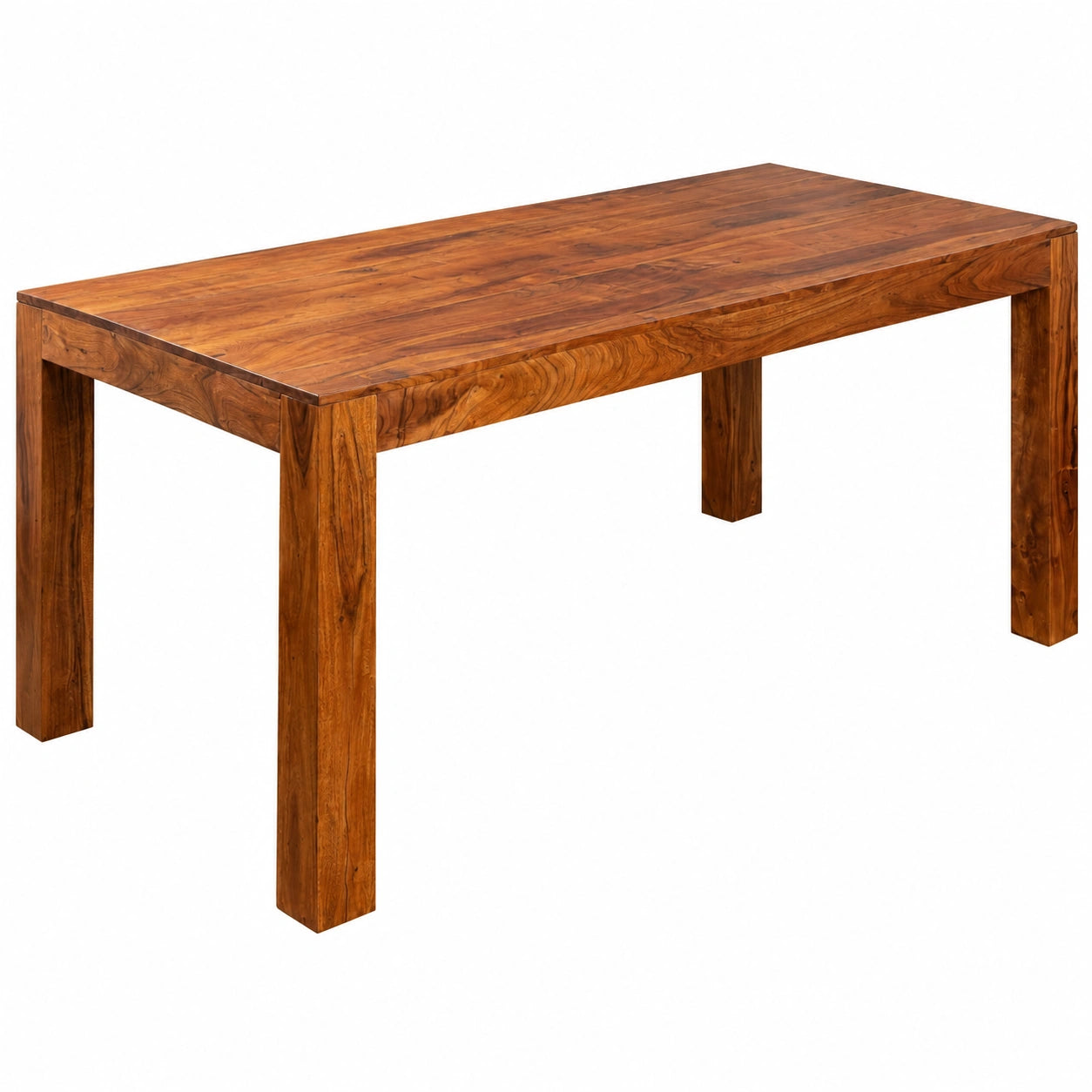 Tavolo da Pranzo in Legno di Acacia 160x90x76 - Finitura Miele