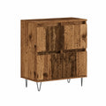 Mobile contenitore moderno in stile legno antico, 60 x 35 x 70 cm, 4 ante, spazioso per sala pranzo, soggiorno, ufficio
