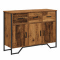 Credenza moderna multicolore con cassetti e ante per interni