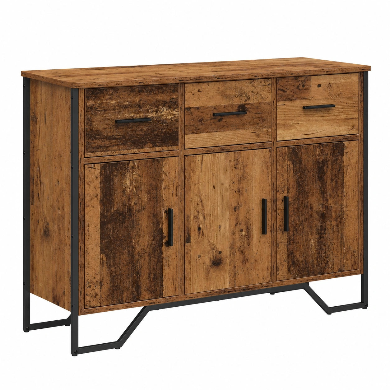 Credenza moderna multicolore con cassetti e ante per interni