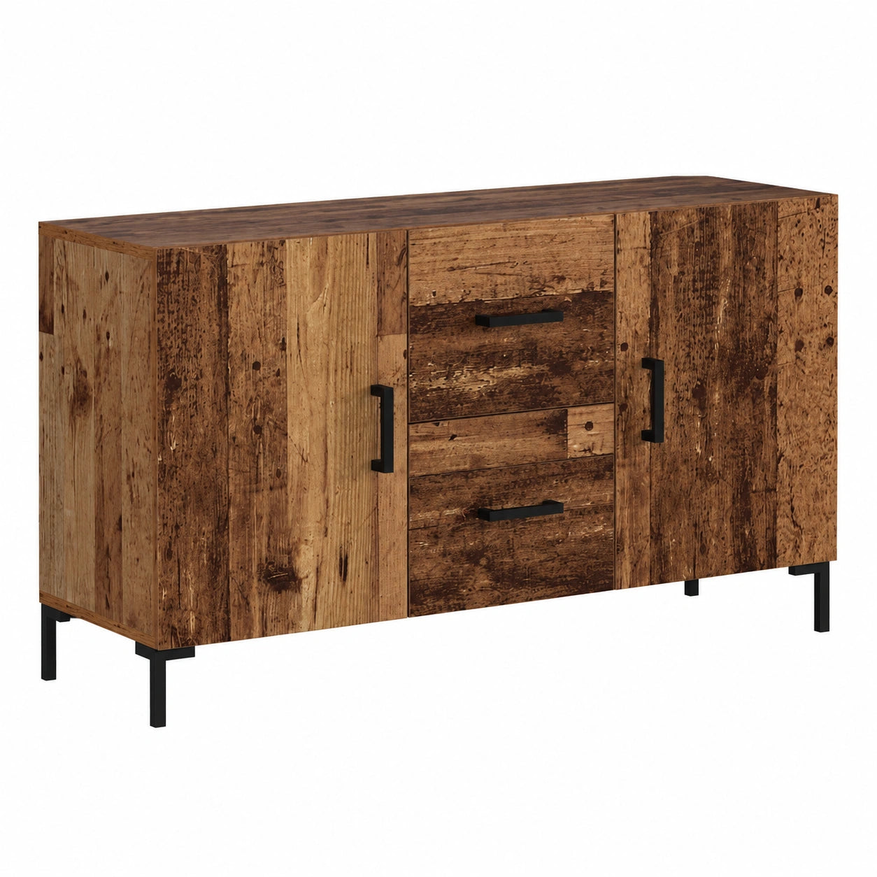 Mobile contenitore moderno in legno, 100x36x60 cm, con cassetto e ante, versatile per casa