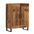 Credenza contemporanea in legno e metallo, 70x34x90 cm, con ante per soggiorno