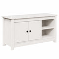 Mobile TV HOMELEN in legno massello di pino, bianco, stile scandinavo 103x36,5x52 cm