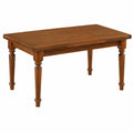 Mar.c.a. Design - Tavolo Allungabile in Legno Massello 140-220 cm - Gambe Tornite - Stile Arte Povera